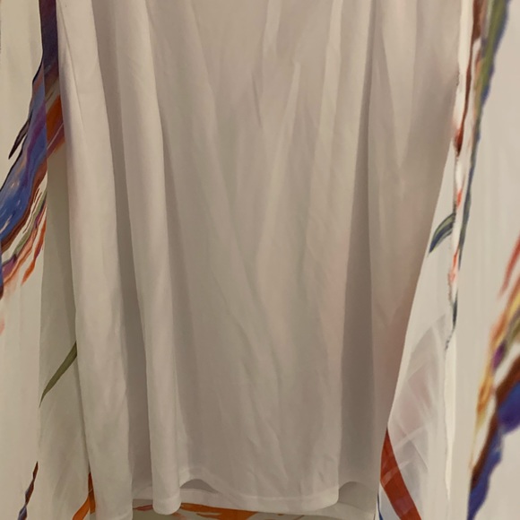 Signature by Robbie Bee paintstroke dress white 8P - Picture 6 of 6